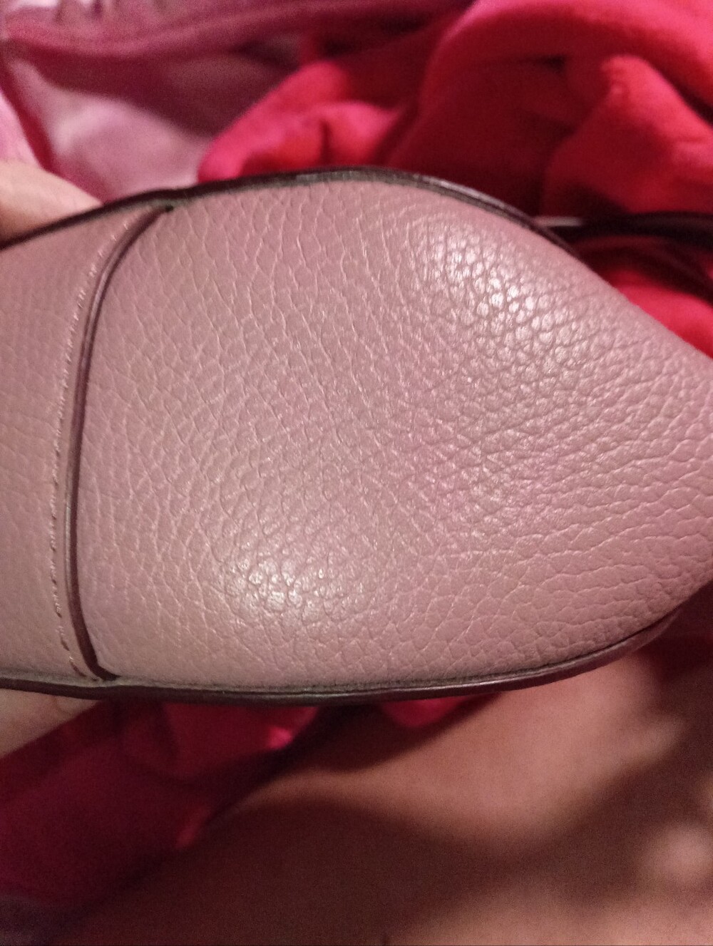 Coach Dusty Rose Pebbled Leather Shoulder Bag - Picture 6 of 8